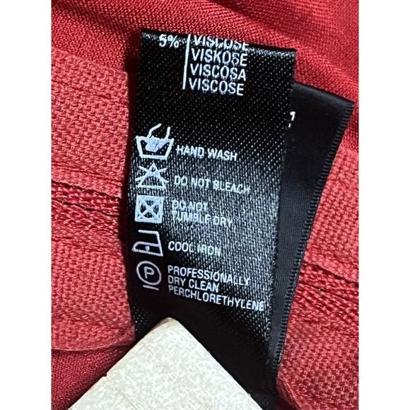 LA PERLA Red Satin Bustier Corset Top 2 (34 US). Black lace trim, underwire, zip - Picture 11 of 14